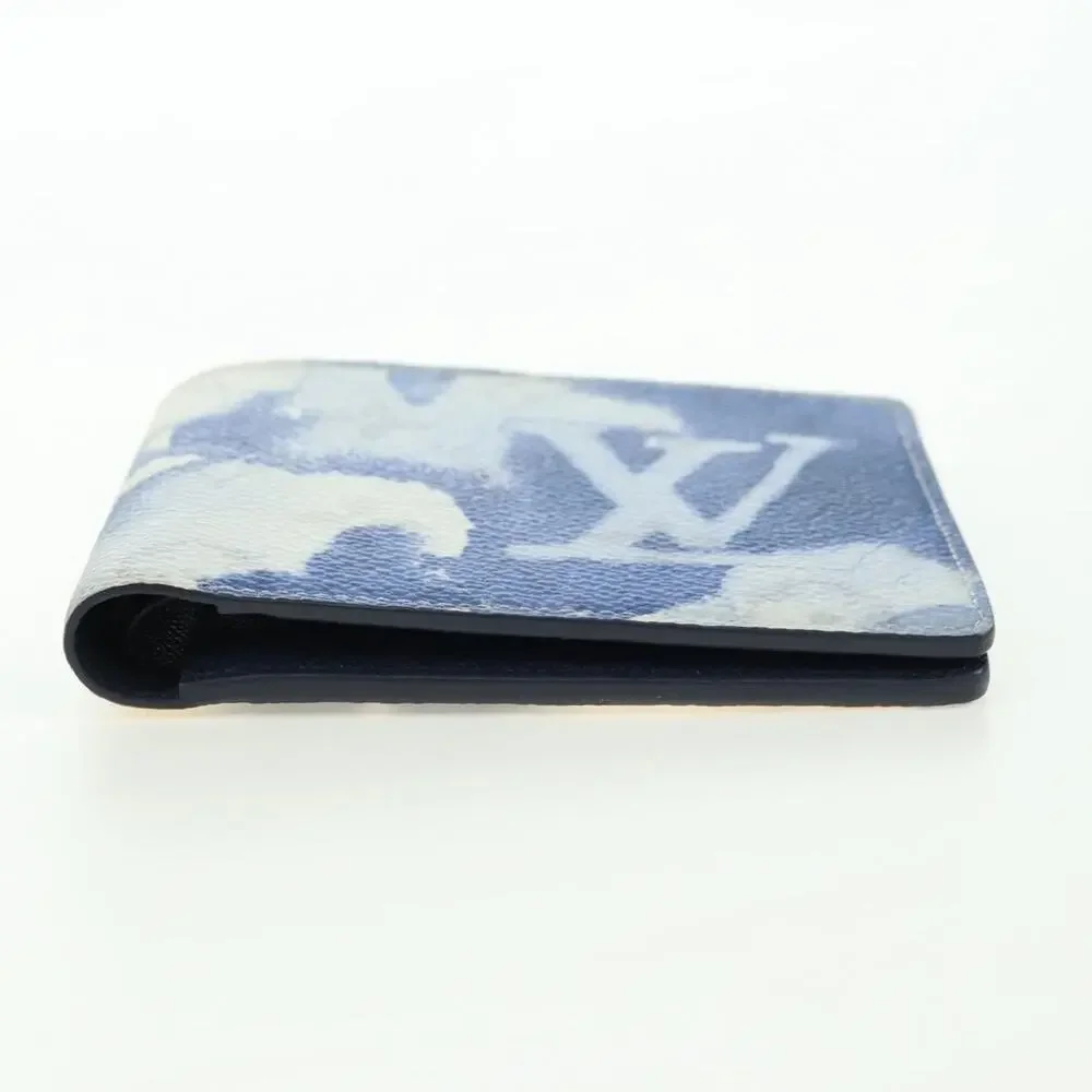 Louis Vuitton Monogram Watercolor Portefeuille Multi Ple Wallet Blue